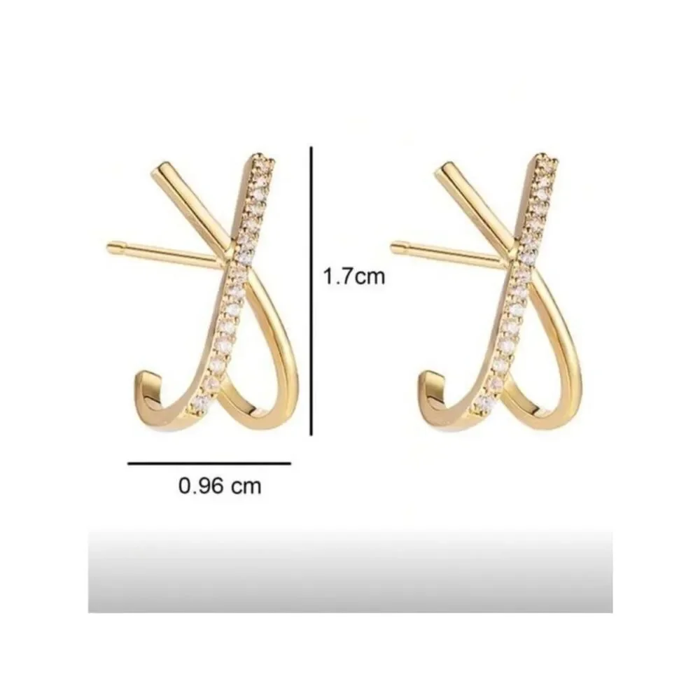 Chic Gold and Silver Women's Earrings